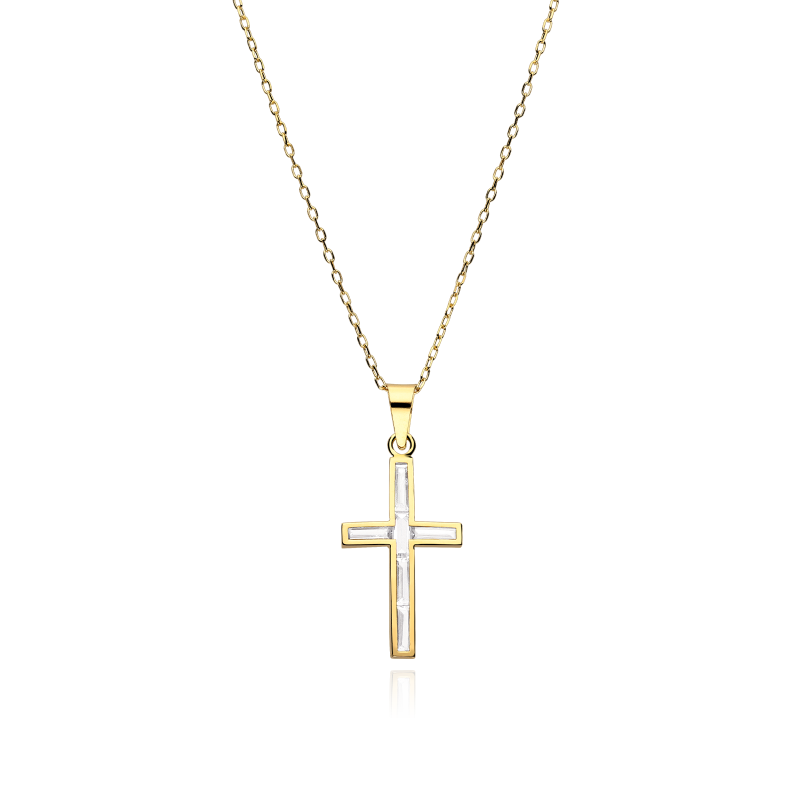 Gargantilla Oro 18k y Circonitas "Kryds"