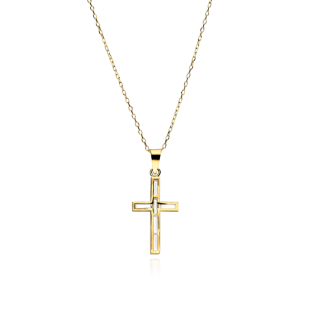 Gargantilla Oro 18k y Circonitas "Kryds"