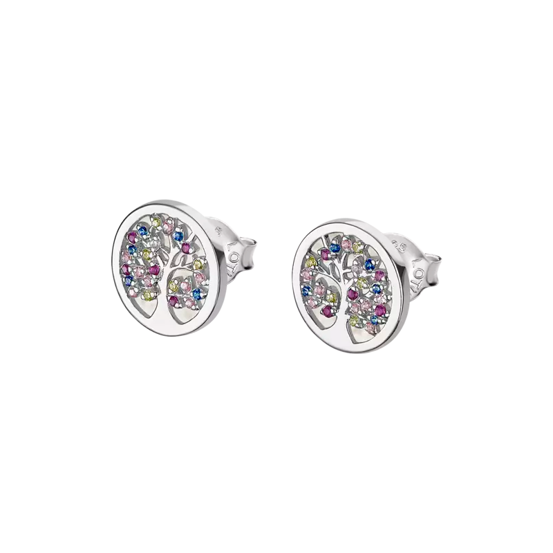 Pendientes Lotus Silver Árbol de la vida Multicolor LP1889-4/1