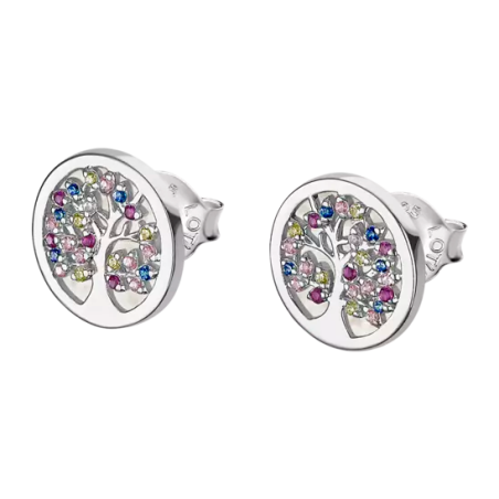 Pendientes Lotus Silver Árbol de la vida Multicolor LP1889-4/1