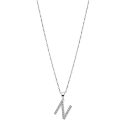 Collar Lotus Silver Trendy Letra "N" LP1958-1/N