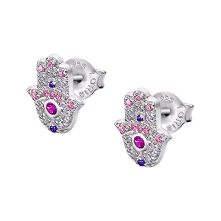 Pendientes Lotus Silver Mano de Fátima LP1989-4/1