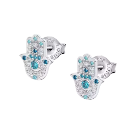 Pendientes Lotus Silver Mano de Fátima LP1989-4/4
