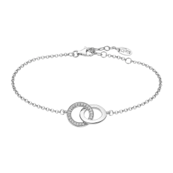 Pulsera Lotus Silver Moments Círculos Entrelazados LP1990-2/1