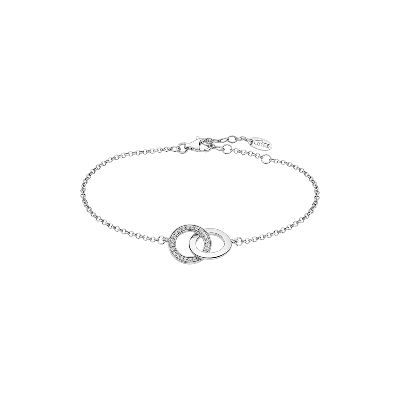 Pulsera Lotus Silver Moments Círculos Entrelazados LP1990-2/1
