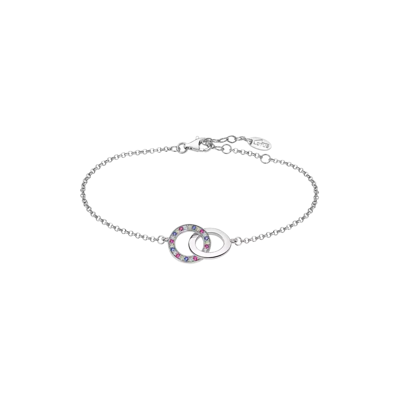 Pulsera Lotus Silver Moments Círculos Entrelazados LP1990-2/3