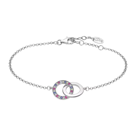 Pulsera Lotus Silver Moments Círculos Entrelazados LP1990-2/3