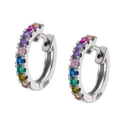 Pendientes Lotus Silver Aros Multicolor LP1993-4/1