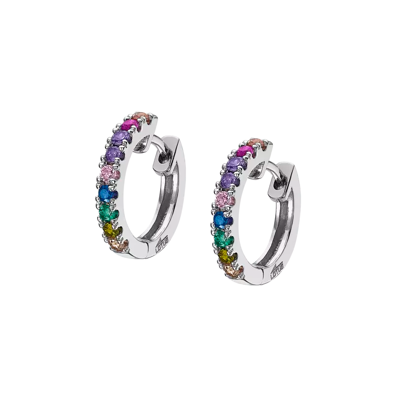 Pendientes Lotus Silver Aros Multicolor LP1993-4/1