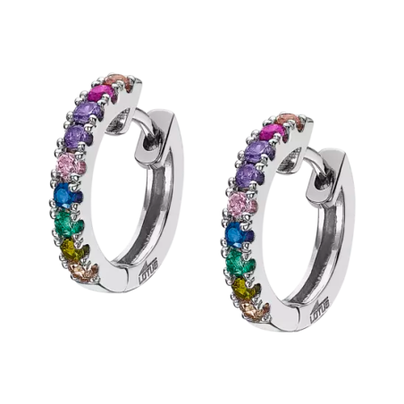 Pendientes Lotus Silver Aros Multicolor LP1993-4/1