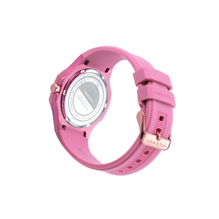 Reloj Viceroy caja de aluminio rosa correa silicona rosa mujer 401232-77
