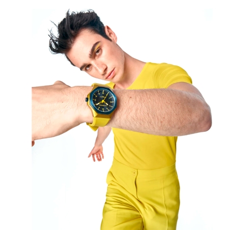 Reloj Viceroy caja de aluminio amarillo correa silicona amarillo mujer 401391-37