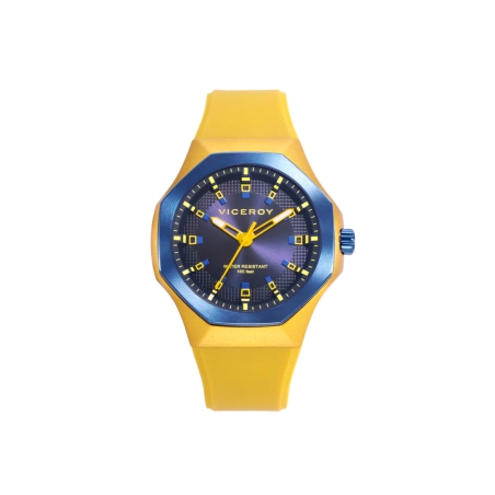 Reloj Viceroy caja de aluminio amarillo correa silicona amarillo mujer 401391-37