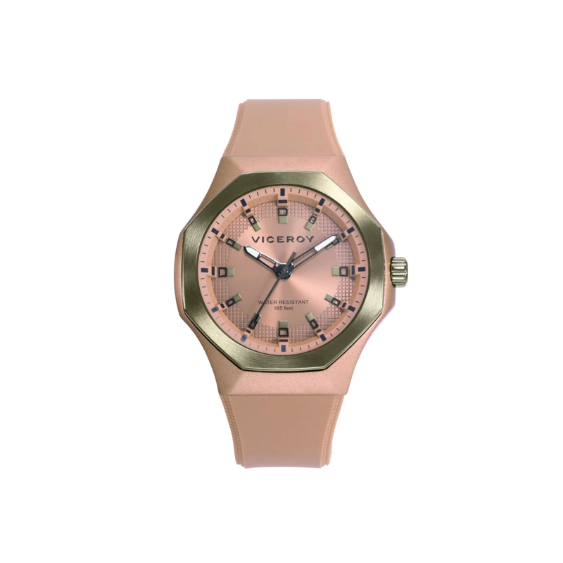 Reloj Viceroy caja de aluminio caqui correa silicona caqui mujer 401391-47