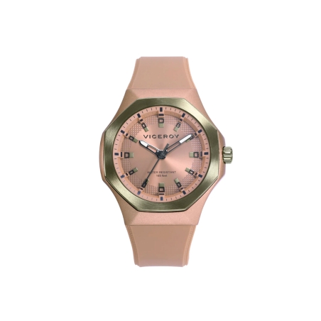 Reloj Viceroy caja de aluminio caqui correa silicona caqui mujer 401391-47