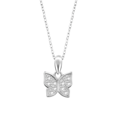 Collar Lotus Silver Mariposa LP3051-1/1