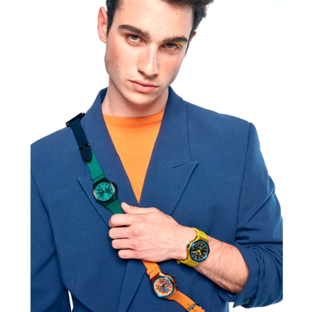 Reloj Viceroy caja de aluminio verde correa silicona verde hombre 401391-67