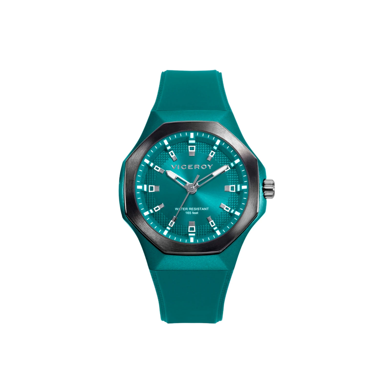 Reloj Viceroy caja de aluminio verde correa silicona verde hombre ...