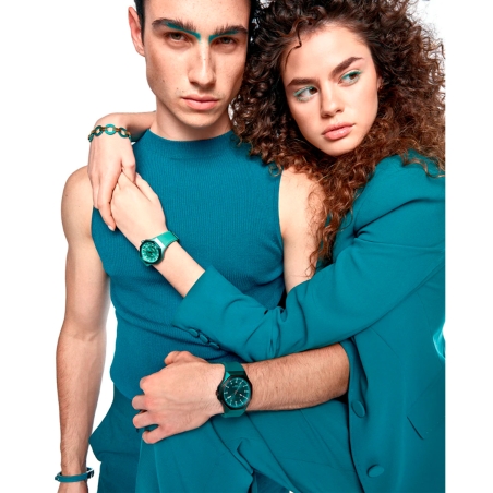 Reloj Viceroy caja de aluminio verde correa silicona verde hombre 401391-67