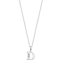 Collar Lotus Silver Trendy Letra "D" LP3054-1/D