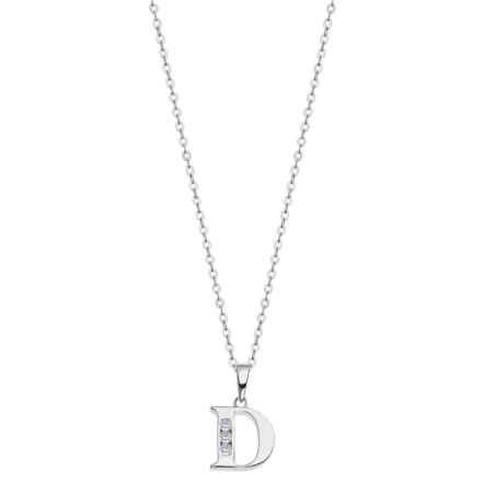Collar Lotus Silver Trendy Letra "D" LP3054-1/D