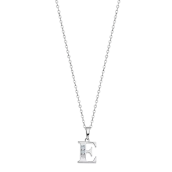 Collar Lotus Silver Trendy Letra "E" LP3054-1/E