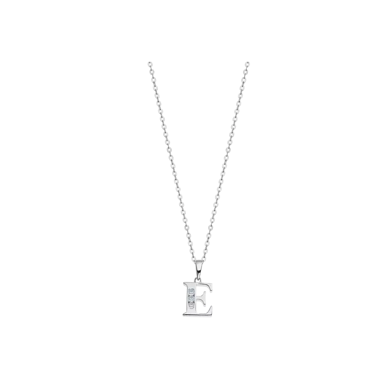 Collar Lotus Silver Trendy Letra "E" LP3054-1/E