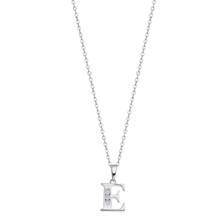 Collar Lotus Silver Trendy Letra "E" LP3054-1/E
