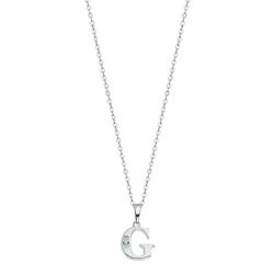 Collar Lotus Silver Trendy Letra "G" LP3054-1/G