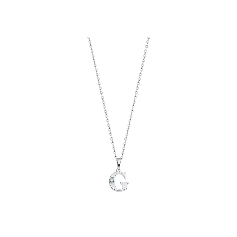 Collar Lotus Silver Trendy Letra "G" LP3054-1/G