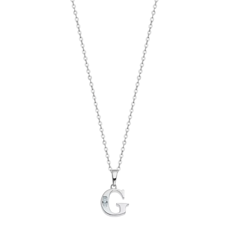 Collar Lotus Silver Trendy Letra "G" LP3054-1/G