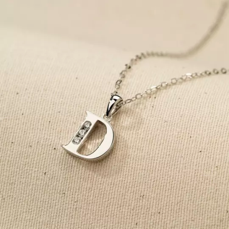 Collar Lotus Silver Trendy Letra "N" LP3054-1/N