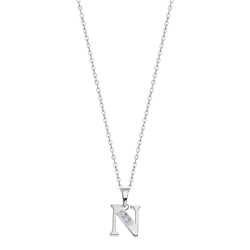 Collar Lotus Silver Trendy Letra "N" LP3054-1/N