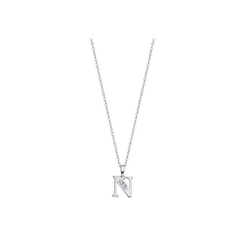 Collar Lotus Silver Trendy Letra "N" LP3054-1/N