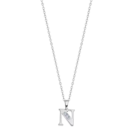 Collar Lotus Silver Trendy Letra "N" LP3054-1/N