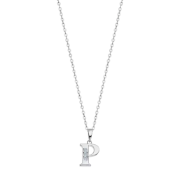 Collar Lotus Silver Trendy Letra "P" LP3054-1/P