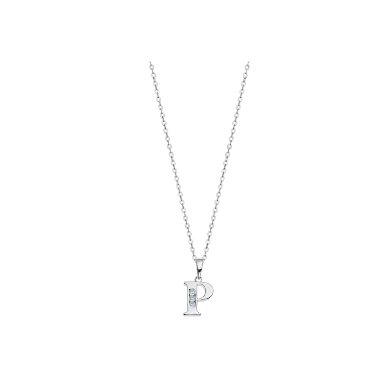Collar Lotus Silver Trendy Letra "P" LP3054-1/P