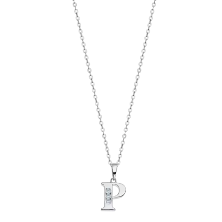 Collar Lotus Silver Trendy Letra "P" LP3054-1/P