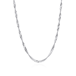 CADENA "SINGAPUR" PLATA DE LEY 45 CM