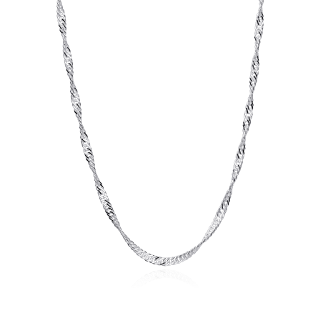 CADENA "SINGAPUR" PLATA DE LEY 45 CM