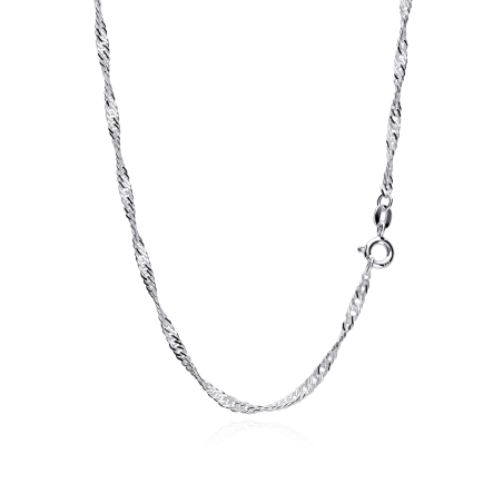CADENA "SINGAPUR" PLATA DE LEY 45 CM