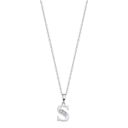 Collar Lotus Silver Trendy Letra "S" LP3054-1/S