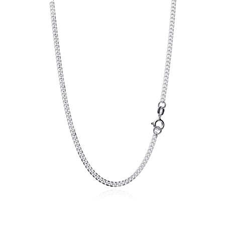 CADENA "TREK" PLATA DE LEY 50 CM