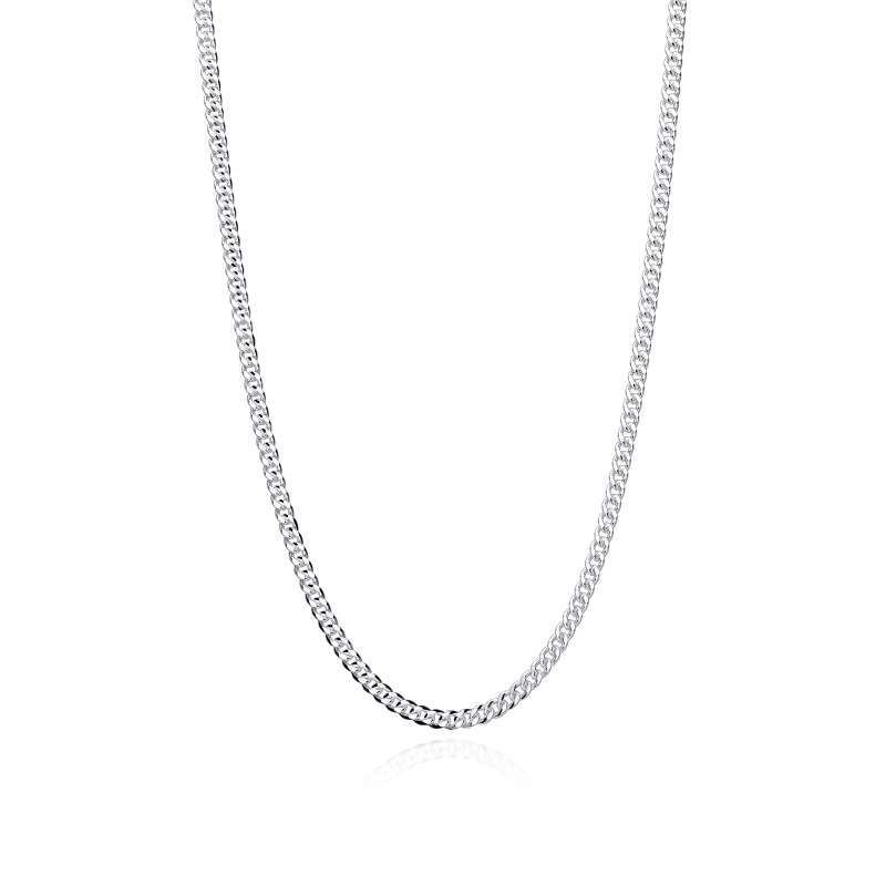 CADENA "TREK" PLATA DE LEY 50 CM
