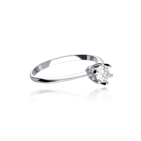 ANILLO "SCANDICCI" ORO BLANCO 18K Y DIAMANTE 0.35 CTS