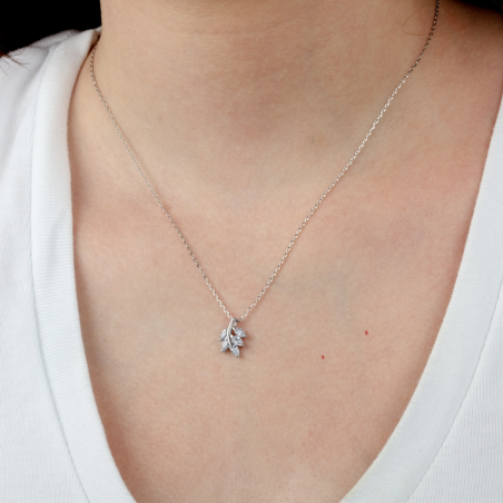 Collar Lotus Silver Hojas LP3086-1/1