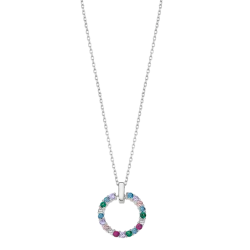 Collar Lotus Silver Círculo Multicolor LP3100-1/2