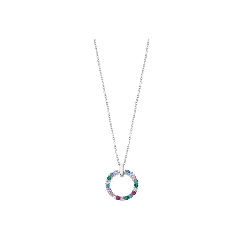 Collar Lotus Silver Círculo Multicolor LP3100-1/2