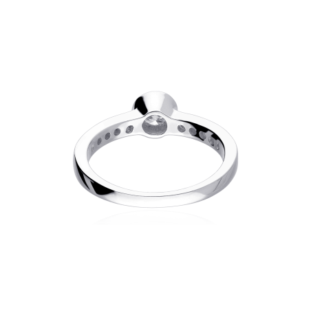 Anillo "Lombardía" Oro Blanco 18k y Diamantes 0.55 cts