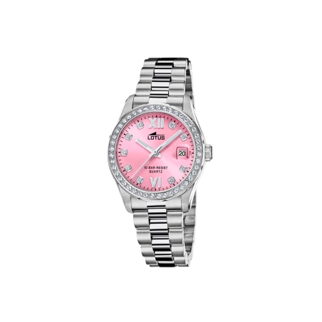 Reloj Lotus mujer Bliss esfera fucsia y circonitas 18933/6